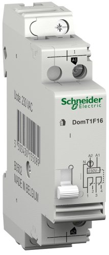 Реле импульсное на DIN-рейку Schneider Electric Домовой 1HO 16А 230В AC фото Реле импульсное на DIN-рейку Schneider Electric Домовой 1HO 16А 230В AC картинка